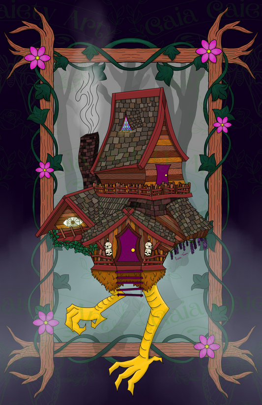 The Forest Hut- Art print.