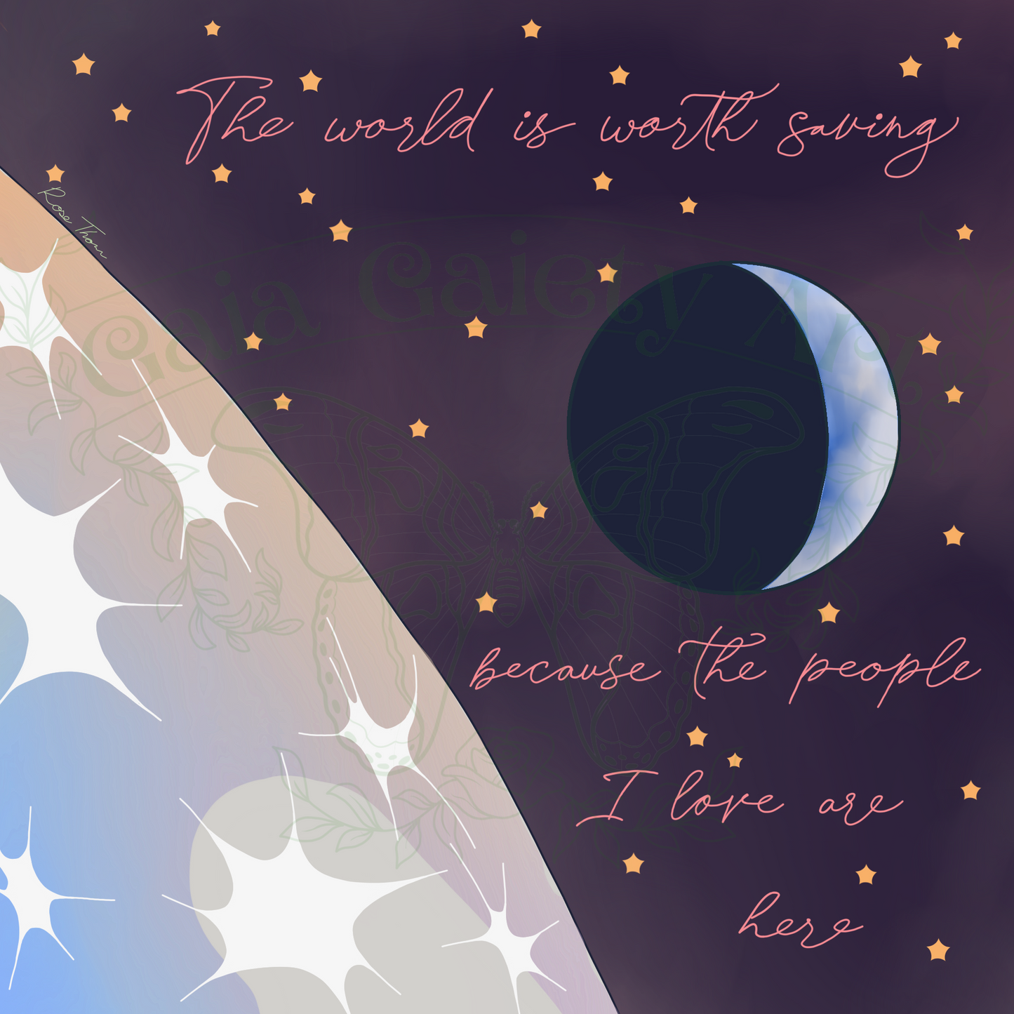 The people I love are here- Small Art Print